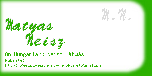 matyas neisz business card