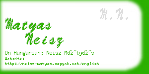 matyas neisz business card